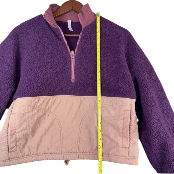 Fabletics Mallory Fleece Pullover Sweatshirt Maroon Woman’s XS - Picture 8 of 14